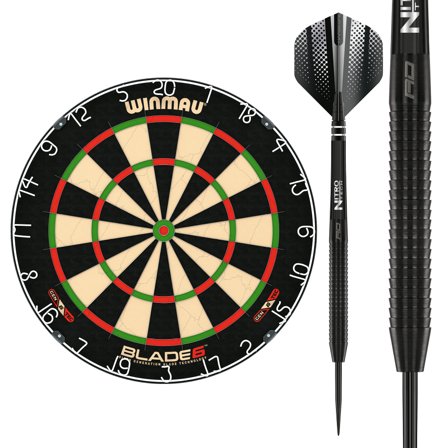 Winmau Blade 6 & Razor Edge Black - 26g Darts