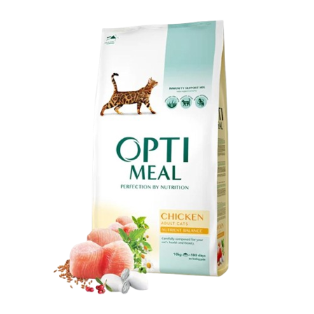 Optimeal - Adult & Senior Chicken With Dental Care Tørrfôr Til Katt 10 kg - Katt - Kattefôr & kattemat - Tørrfôr for katt - ZOO.no