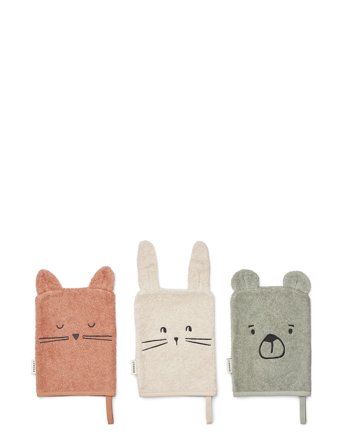 Liewood Sylvester Classic Washcloth 3-Pack - Multi/patterned - ONE SIZE