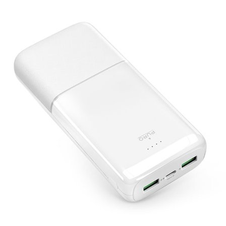 Powerbank Puro DAILY 20 PLUS 20000mAh 2x USB-A / 1x USB-C 22,5W PD AFC - hvid