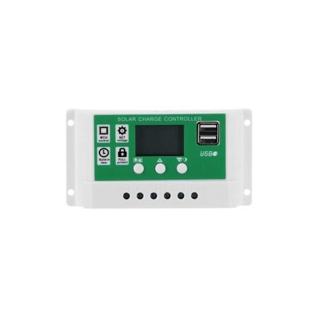 LCD-skærm solcellecontroller, 30A justerbar solpanelregulator, 12V 24V MPPT opladningsregulator tilbehør