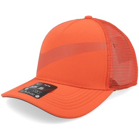 Nike - Orange trucker Czapka Z Daszkiem - Dri-fit Rise Cap Ab Big Swoosh Picante Red Trucker @ Hatstore