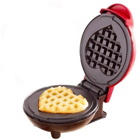 Mini Elektrisk Vafler Boble Egg kake Ovn Frokost Kjærlighet Hjerte Shaped Vaffel