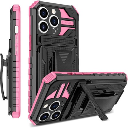 Mobilskal - Samsung Galaxy S25 Ultra - Stöttåligt - Bältesklämma - Röd