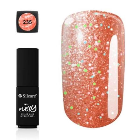Silcare - Flexy - Hybrid Gel - Color: 235 - 4,5 Gram Orange