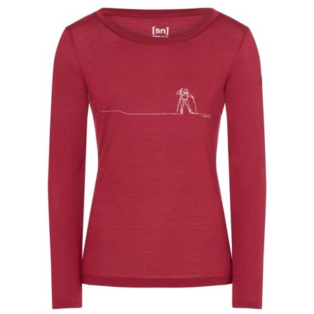 Super.natural Women's Cross Country LS Women long-sleeved sweaters Red S