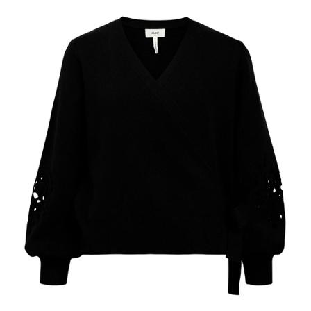 Object, Objreynard L/S Knit Wrap Cardigan 1: Zwart, Dames, Maat:S