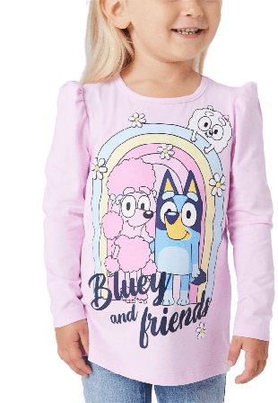 Name It NMFJESSIE BLUEY LS TOP T-shirts & toppar Dam Rosa 98