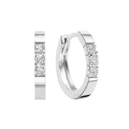 Isabel Bernard De La Paix 14 Karat Vitguld Creoler Örhängen Dam Vit ONESIZE