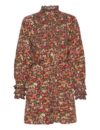 Baby Cord Belted Dress Kort Kjole Multi/mønstret By Ti Mo