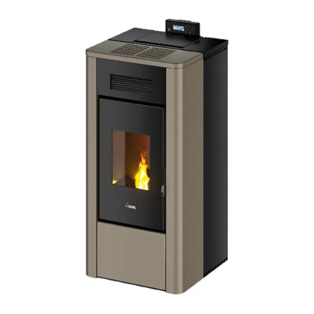 Stufa a pellet Cadel River Idro 23 ad acqua 22,4 kW WiFi Light Bronze