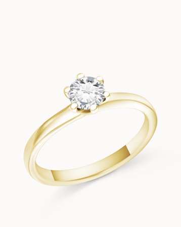 Solitärring Clara 18K Gulguld 0.50 Carat - Förlovningsringar & Vigselringar hos Vanbruun