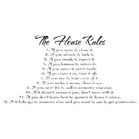 Väggord - The House Rules