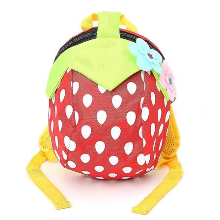 Alder 1-3 Småbarnsryggsekk Anti-lost Kids Baby Bag Søt barnehage skoleveske Red