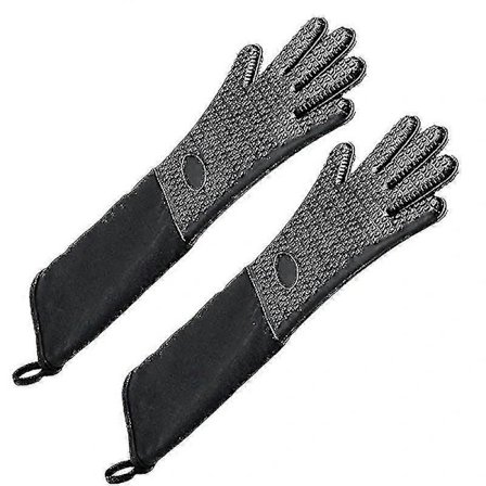 Ekstra Lang Silikon Grytevott, Varmebestandig Matlagingshanske Med Intern Bomull For Kjøkken fg2025031700586