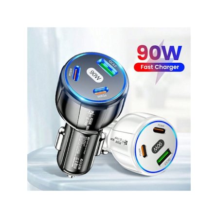 Bil Snabb Laddare,90W Typ C Billaddare Biltillbehör, Biltillbehör Cigarett Tändare Usb Billaddare Kompatibel Med Iphone 15.