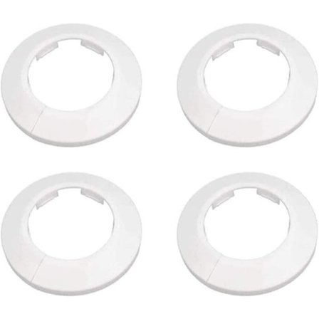 4 st Väggfläns Ytterdiameter Fläns Enkel Installation Plast Radiator Rosett Vattenrör Avloppsrör Lock Krage Väggrör Lock Dekoration Pi