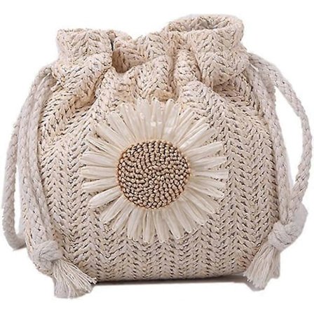 Strik Cross-body Taske Solsikke Taske til at bære telefoner Makeup Nøgler Pung Sadel Vintage Håndlavet Rejse Mini Taske til piger Kvinder