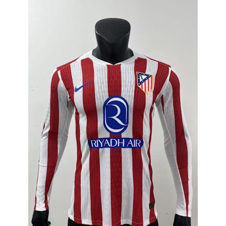 25-26 Club Atlético De Madrid Kotipaita Pitkähihainen Pelaajan Jalkapallopaita S-3XL