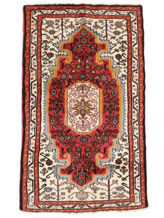 Tapis Hamadan 70X116 Rouge Foncé/Noir (Laine, Perse)