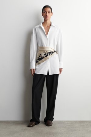 COS Women's Camicia Sartoriale In Cotone in Bianco