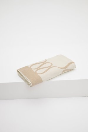 Malina - Monogram Strandtuch - One Size - Light Taupe
