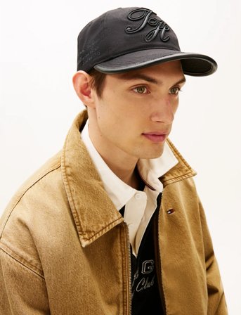 Tommy Hilfiger Th Script Elevated 5 Panel Cap - Black - ONE SIZE