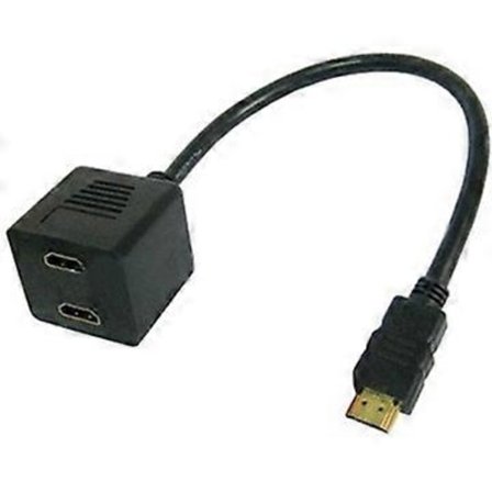 HDMI 19-stifts hane till 2 x HDMI 19-stifts honkabel (0,3 m)
