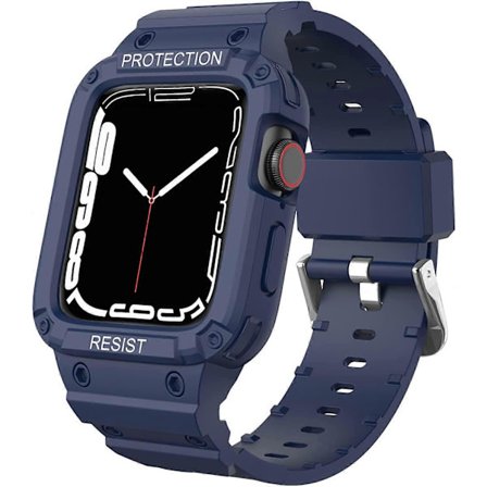 Kestävä ranneke kotelolla, yhteensopiva Apple Watch 45mm 44mm kanssa, täysin suojaava puskuri ja ranneke iWatch SE Series 7 6 5 4 -kelloille