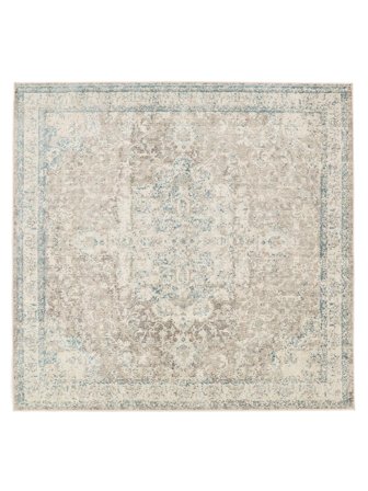 Nadia 200X200 Bianco Crema/Greige Medallion Quadrato Tappeto