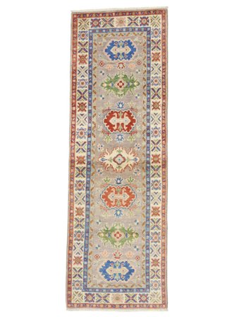 Medalionowy Mały Kazak Fine Dywan 60X176 Wełna