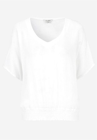 Cellbes of Sweden - Bluse i viskosecrepe i hvid til damer i størrelse 54/56