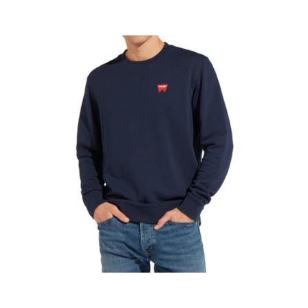 Wrangler - Tröjor - Blå - Herr - Storlek: S, Herr, Storlek: S