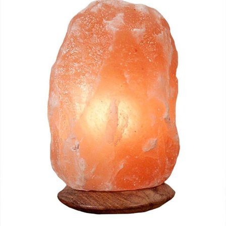 Himalaya saltlampa (2-3 kg), dimmer, på träsockel KLB