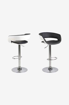 NORDFORM - Barstol 2-pak, krom Malmö - Hvid - Barstole & -taburetter - Fra Homeroom