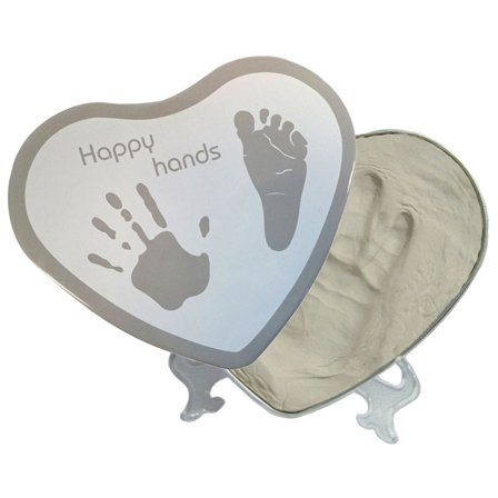 Hand- & Fotavtryck Hjärtformad Ask
