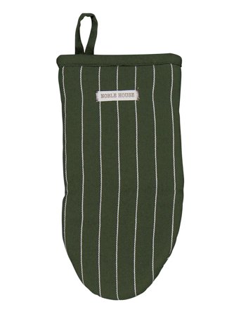 Noble House Oven Glove Frog Pinstripe Grs - Green - 15X30CM