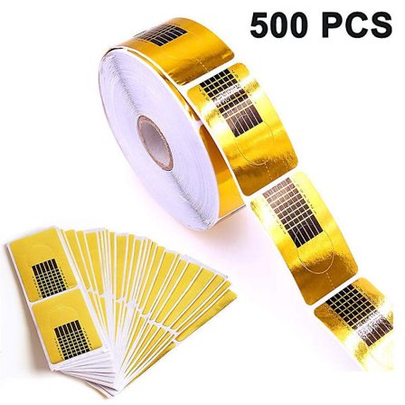 500 st Gel Nagelförlängningsformar Gel Nagelförlängningsformar Nagelförlängningsformar för Naglar Manikyr Design Pappersbricka Tillbehör