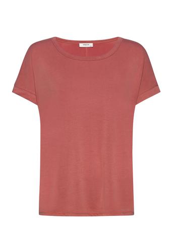 Fenya Modal Tee T-shirt Top Koral MOSS COPENHAGEN