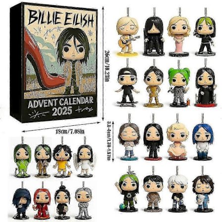 Billie Eilish Samleobjekt Adventskalender med 24 Mystery Minifigurer_Kvalitetsgaver