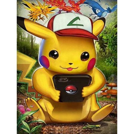 30*40CM 5D Diamantmalerisett for voksne Pikachu - Korssting