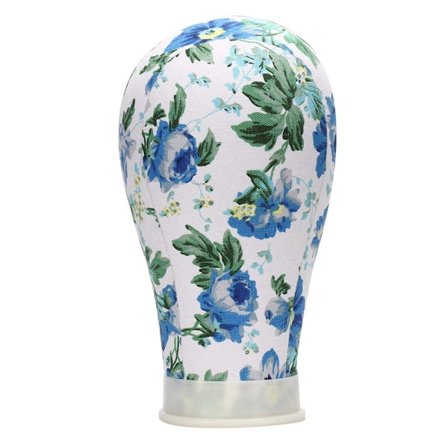 Mannekiinipään Tyyli Wig Head Malli Harjoittelu Käyttö Wig Hat Näyttöpidike Sininen 22 tuumaa