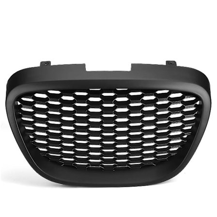 Glans/mat sort Front Honeycomb Grill Mesh Badgeless Grille Til Seat Leon Mk2 1p Altea Toledo Mk3 2004-2009 Front Bumper Grill