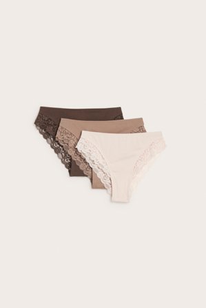 Kappahl | 3-pack brazilian trosor | Rosa