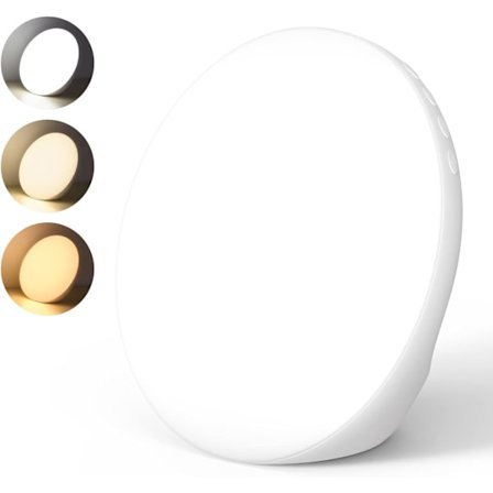 Hvit 10 000 Lux-lampe, lysterapilampe, justerbar lysfarge,