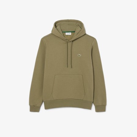Lacoste Herr Ekologisk Bomull Hoodie XS Grön