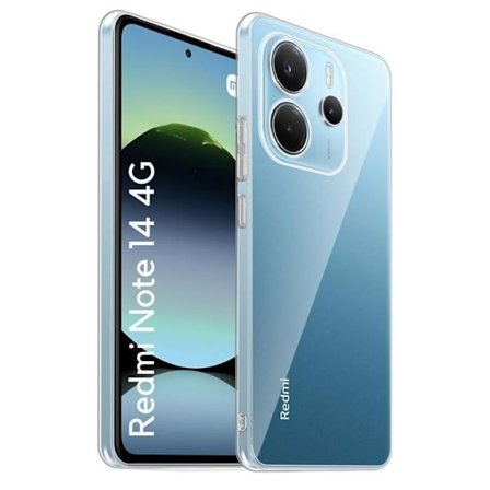 Coque - Phonillico - Xiaomi Redmi Note 14 4G (Globaaliversio) - Silikoni Geeli TPU - Läpinäkyvä - Erittäin ohut