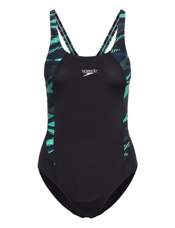 Womens Hyperboom Splice Muscleback Black Speedo
