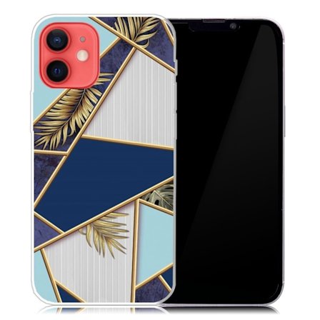 Marmormotiv iPhone 13 Mini skal - Fragment Av Färg Och Vinranka