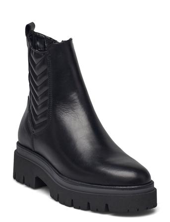 Woms Boots Shoes Boots Ankle Boots Ankle Boot - Flat Sort Tamaris